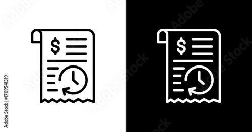 Transaction History Icon Set Multiple Style Collection
