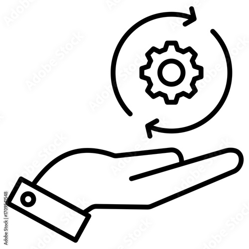 Change Management Outline Icon
