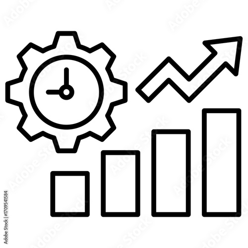 Productivity Improvement Outline Icon