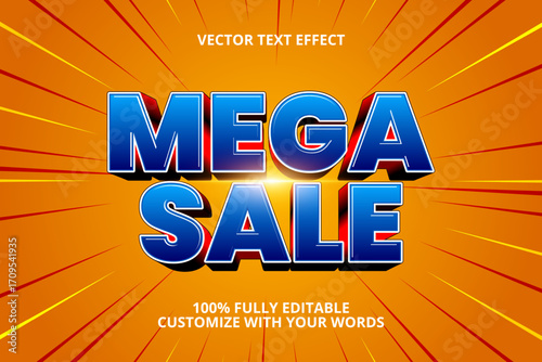 mega sale editable text effect for sale