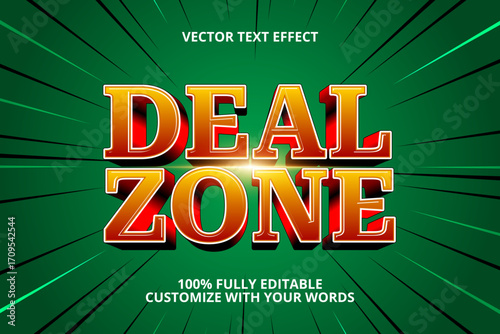 deal zone editable text effect for sale