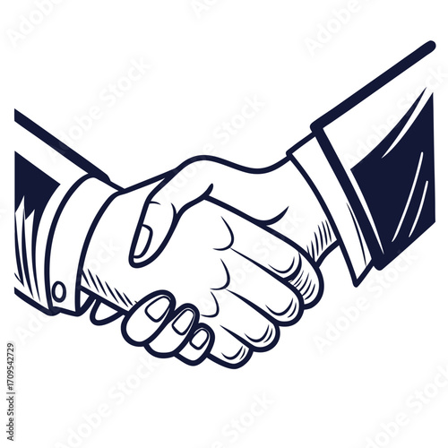 partnership handshake vector icon
