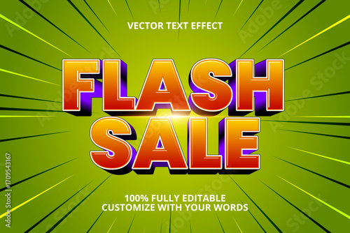 flash sale editable text effect for sale