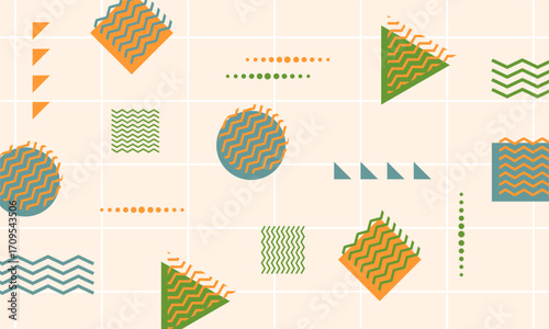 flat design of abstract geometric background