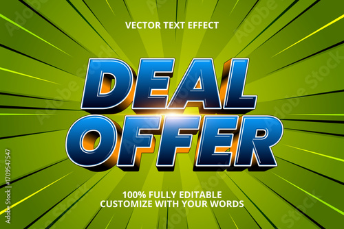 deal offer editable text effect for sale