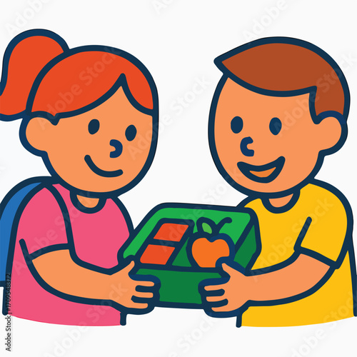 kids share lunch box
