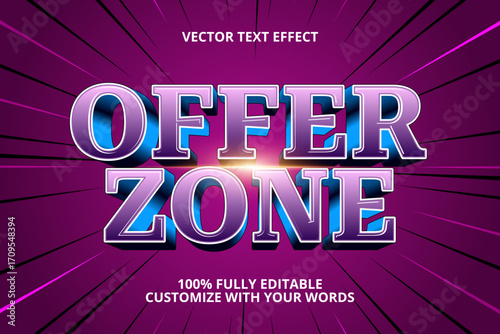 offer zone editable text effect for sale
