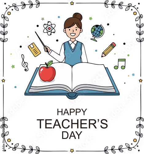 Happy Teacher's Day best vector