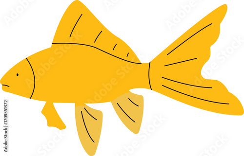 Golden Fish Illustration