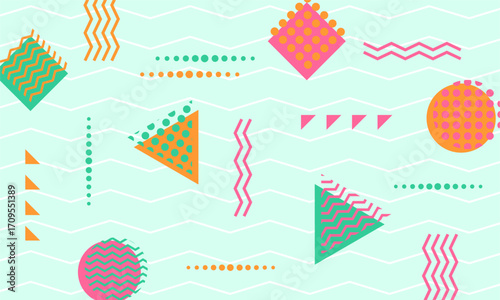 flat design of abstract geometric background