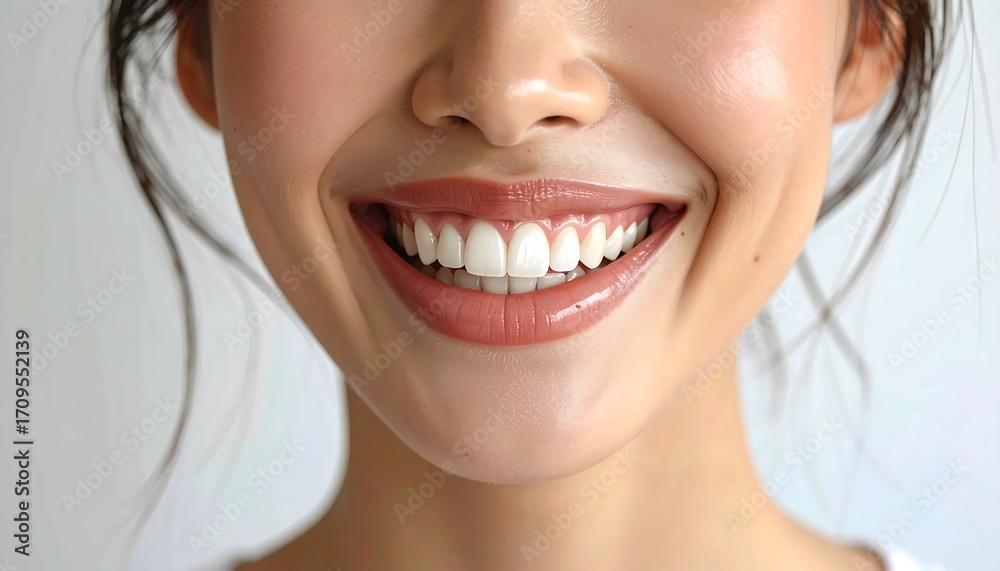 Fototapeta premium Radiant Smile: A Joyful Display of Healthy Teeth