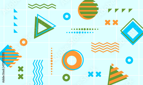 flat design of abstract geometric background