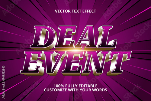deal event editable text effect for sale