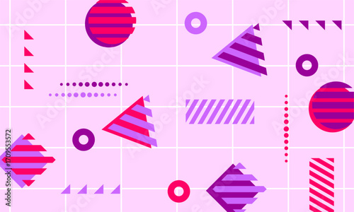 flat design of abstract geometric background