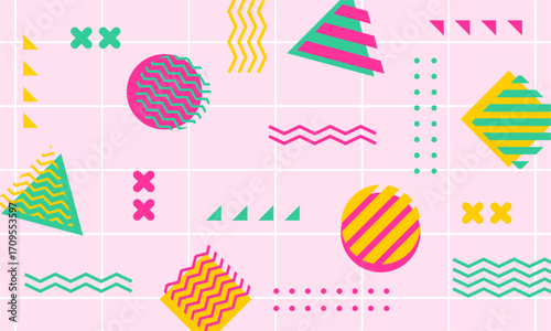 flat design of abstract geometric background