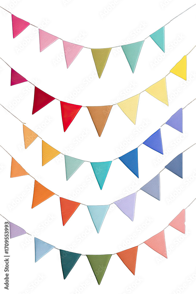 Obraz premium Colorful triangular bunting (1)