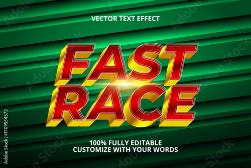 fast race editable text effect for speed