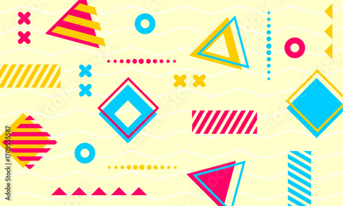 flat design of abstract geometric background