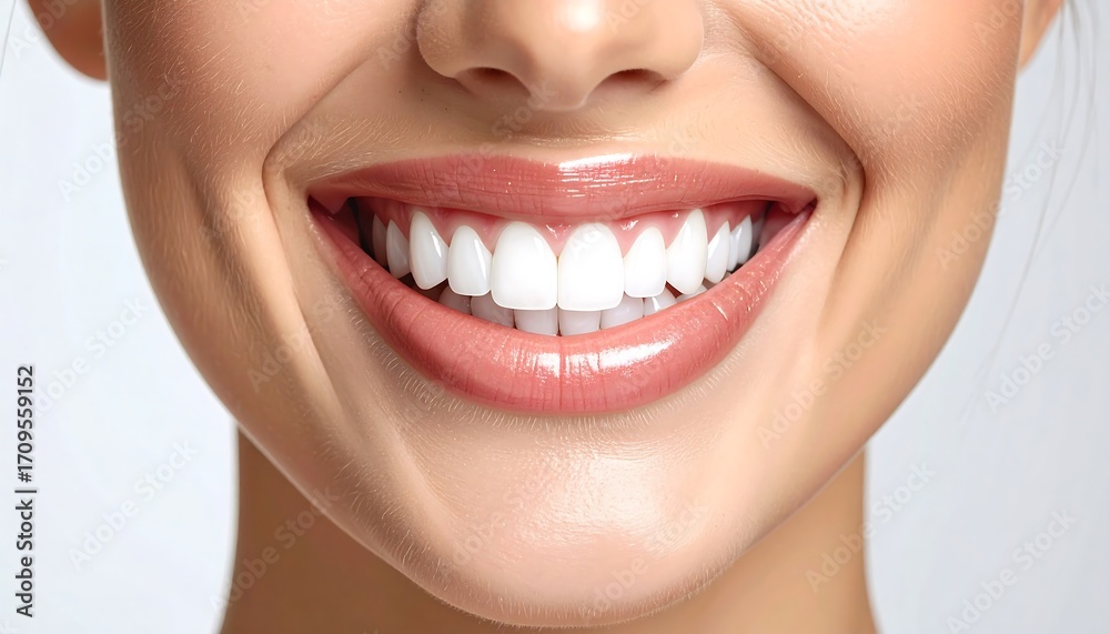Obraz premium Radiant Smile: A Showcase of Healthy Teeth
