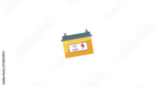 Car battery illustration