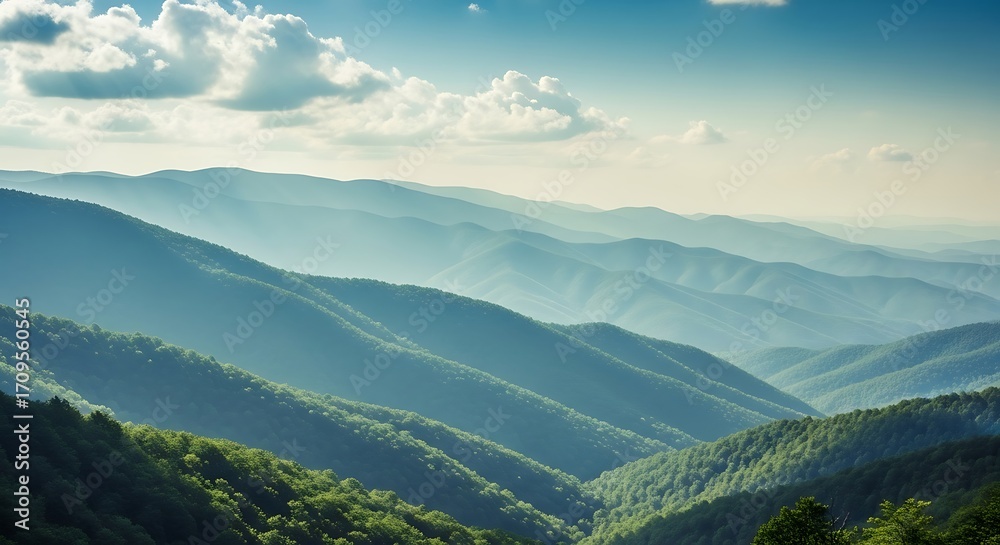 Naklejka premium Mountain Landscape Scenic View.