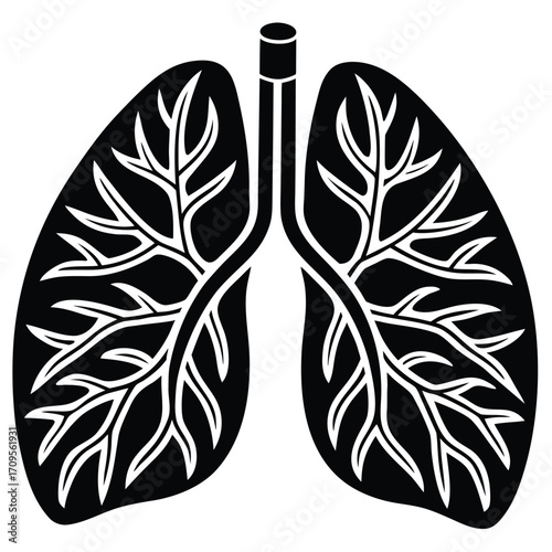 lungs vector icon