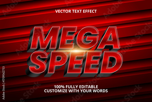 mega speed editable text effect for speed