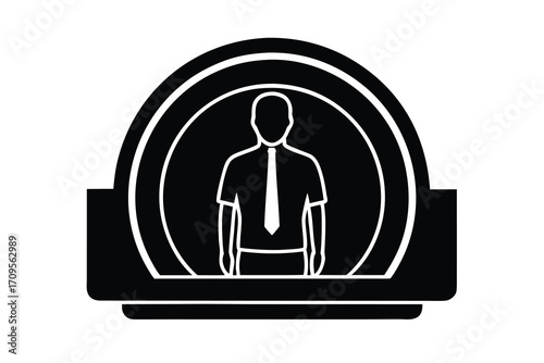 ct scan silhouette vector icon