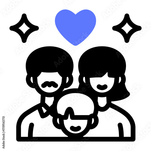 This Bonding icon is suitable for Father's Day, Family bonding, etc