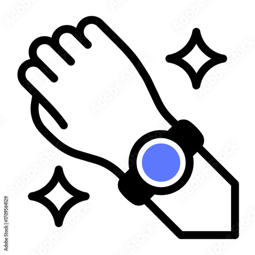 This Wristwatch icon is suitable for Father's Day, Family bonding, etc