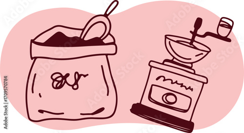 Icons Coffee Cappuccino Line art	
