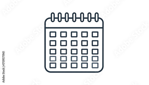 A dark calendar icon