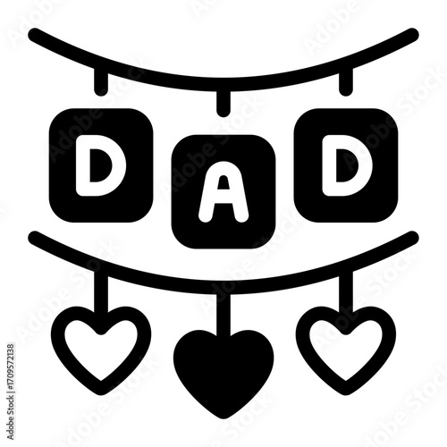 This Garland icon is suitable for Father's Day, Family bonding, etc