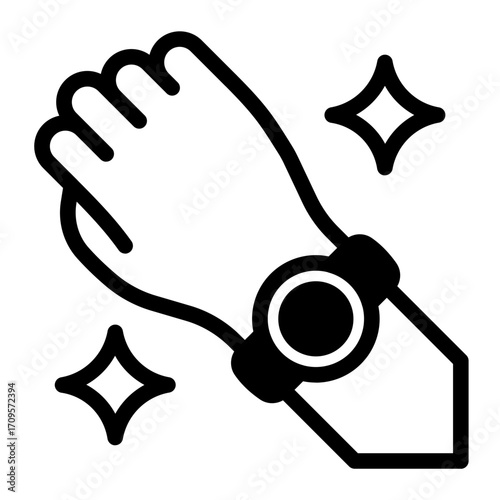 This Wristwatch icon is suitable for Father's Day, Family bonding, etc