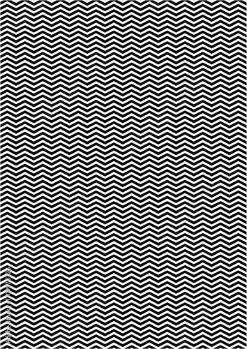 Black and White Chevron Pattern: A minimalist graphic of continuous alternating chevron patterns in striking black and white, forming an elegant and modern visual design.