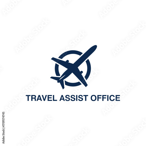 plane circular design vector round circle illustration
