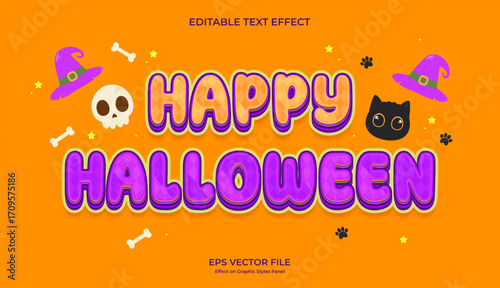 decorative trick or treat editable text effect design