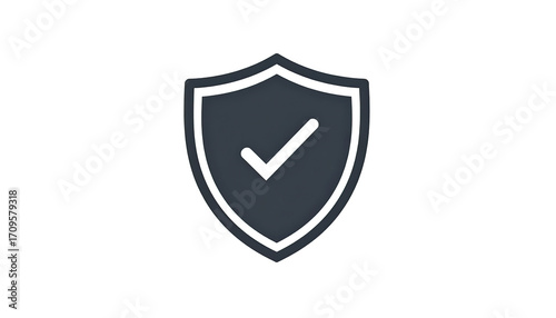 Free Download Dark gray shield with white checkmark - GFXLoad