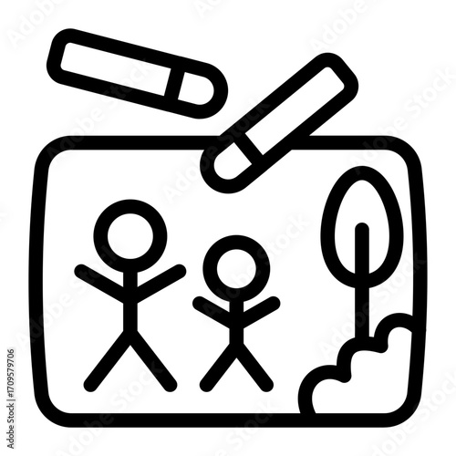 This Draw icon is suitable for Father's Day, Family bonding, etc