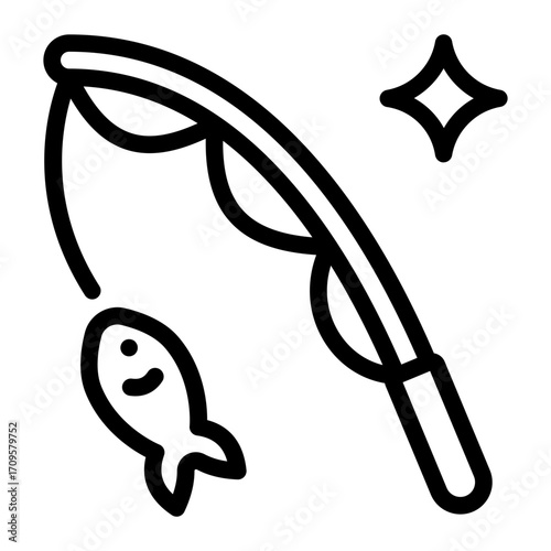This Fishing icon is suitable for Father's Day, Family bonding, etc