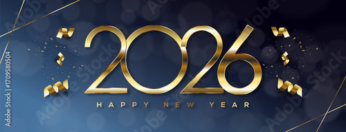 Happy New Year 2026 Greeting Card