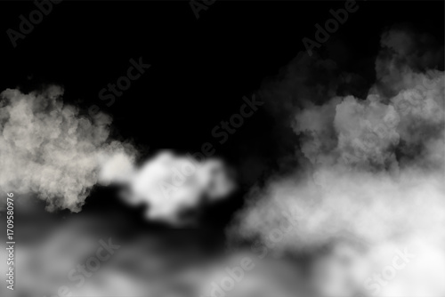 Abstract dark smoke cloud background with soft gradient and moody texture. Ideal for horror designs, posters, overlays, and dramatic visual compositions 