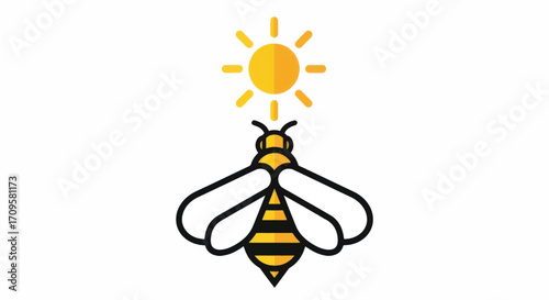 Honeybee with Sun Natures Worker.