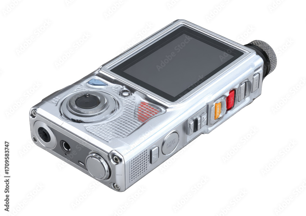 Obraz premium Silver digital audio-video recorder