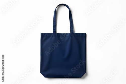 Navy Blue Tote Bag Mockup