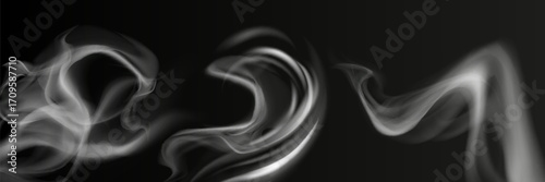 Chimney smoke, fog wave or cloud pattern with overlay effect. Cloud art or smoky air illustration