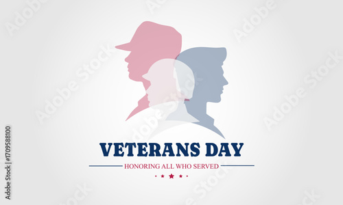 Happy Veterans Day United States of America background vector illustration