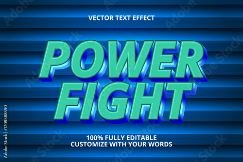 power fight editable text effect for hero