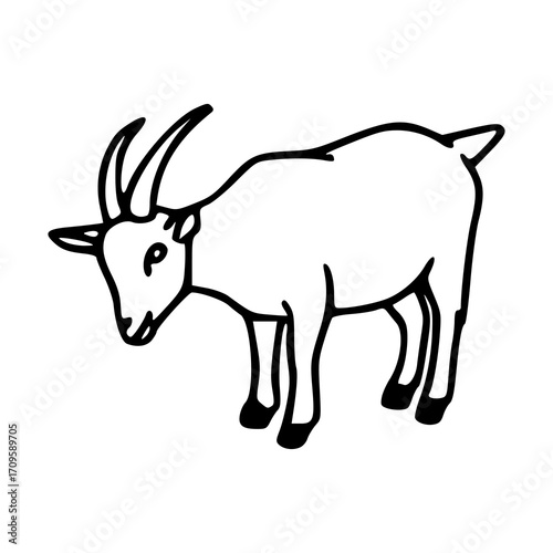mountain goat vector illustration