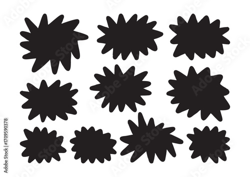 Abstract Starbursts A Dynamic Collection of Organic Vector Shapes
